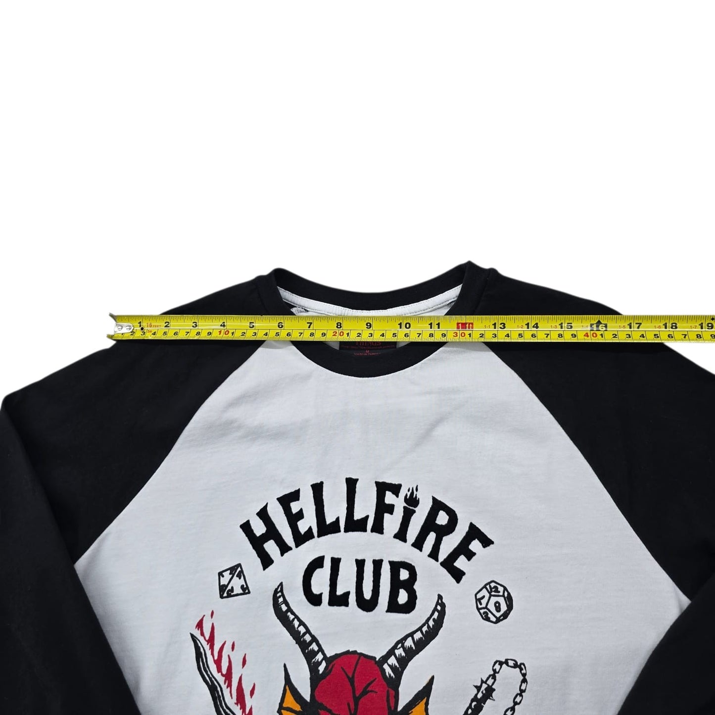 Netflix Stranger Things Hellfire Club White/Black Long Sleeve M