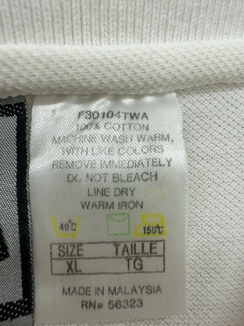 Nike Men's White XL Short Sleeve Polo Shirt 100% Cotton Pique F30104TWA