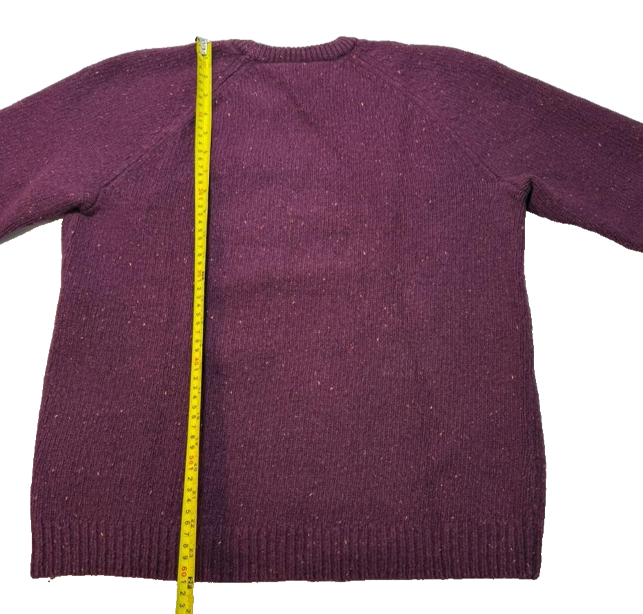 Carhartt Wip Men's Purple Wool Blend Knit Sweater Crewneck Size XL