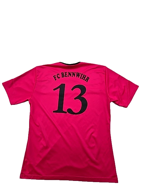 Adidas Pink Striped Football Jersey Men's M Short Sleeve Crewneck