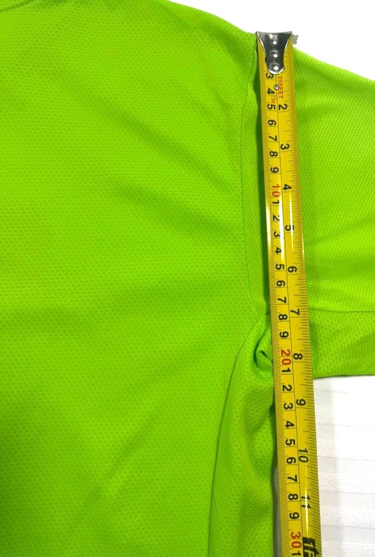 Puma Neon Green Performance T-Shirt With A Blue Graphic Log - Size S