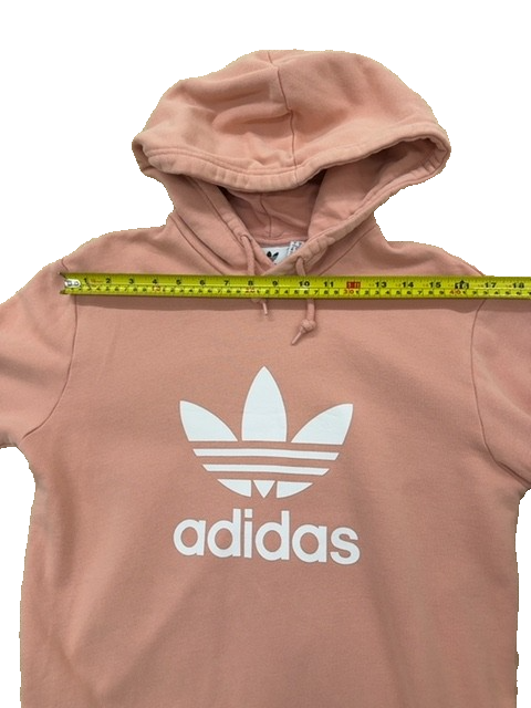 Adidas Women's Clear Pink Trefoil Pullover Hoodie Size S