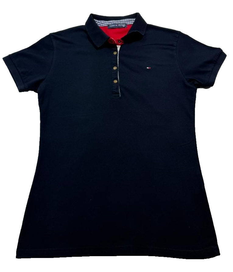 Tommy Hilfiger Women's Slim Flag Polo Shirt Short Sleeve Size XL Logo Cotton