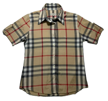 Burberry Checked Cotton-Poplin Shirt - Size M