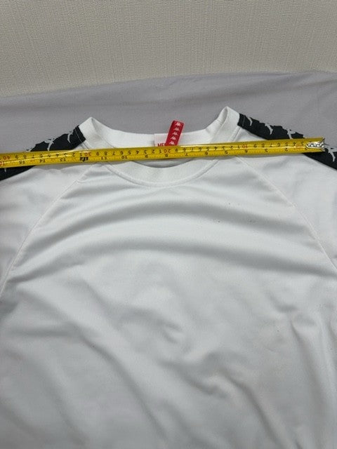 Kappa Unisex White Track Jacket Medium Zipper Polyester Activewear