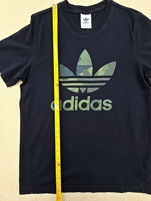 Adidas Men's Black Camo Short Sleeve T-Shirt Cotton Crew Neck M