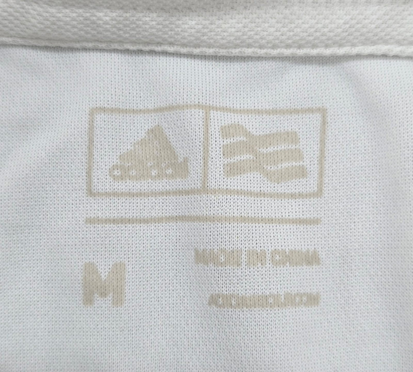 Adidas Men's White Stripe Polo Shirt Size M Short Sleeve Three Stripes