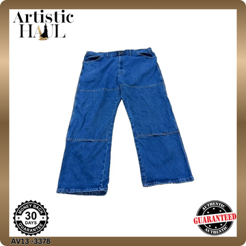 Dickies Men's Double Knee Indigo Blue Straight Jeans 48x30