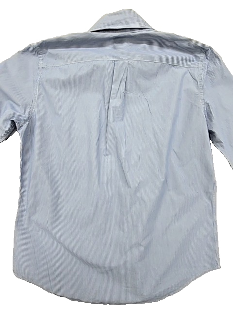Gap Men's Light Blue Striped Long Sleeve Button-Down Shirt Size M