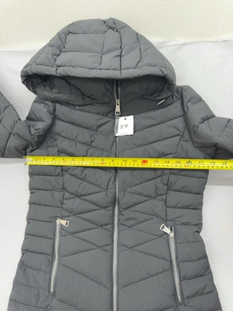 DKNY Black Hooded Puffer Jacket Women's S Packable Winter
