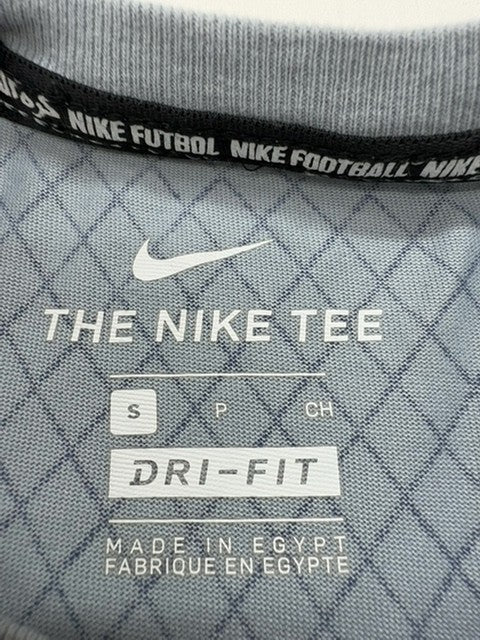 Nike Boys Light Blue Dri-FIT Geometric Tee Slim Size S Tagless