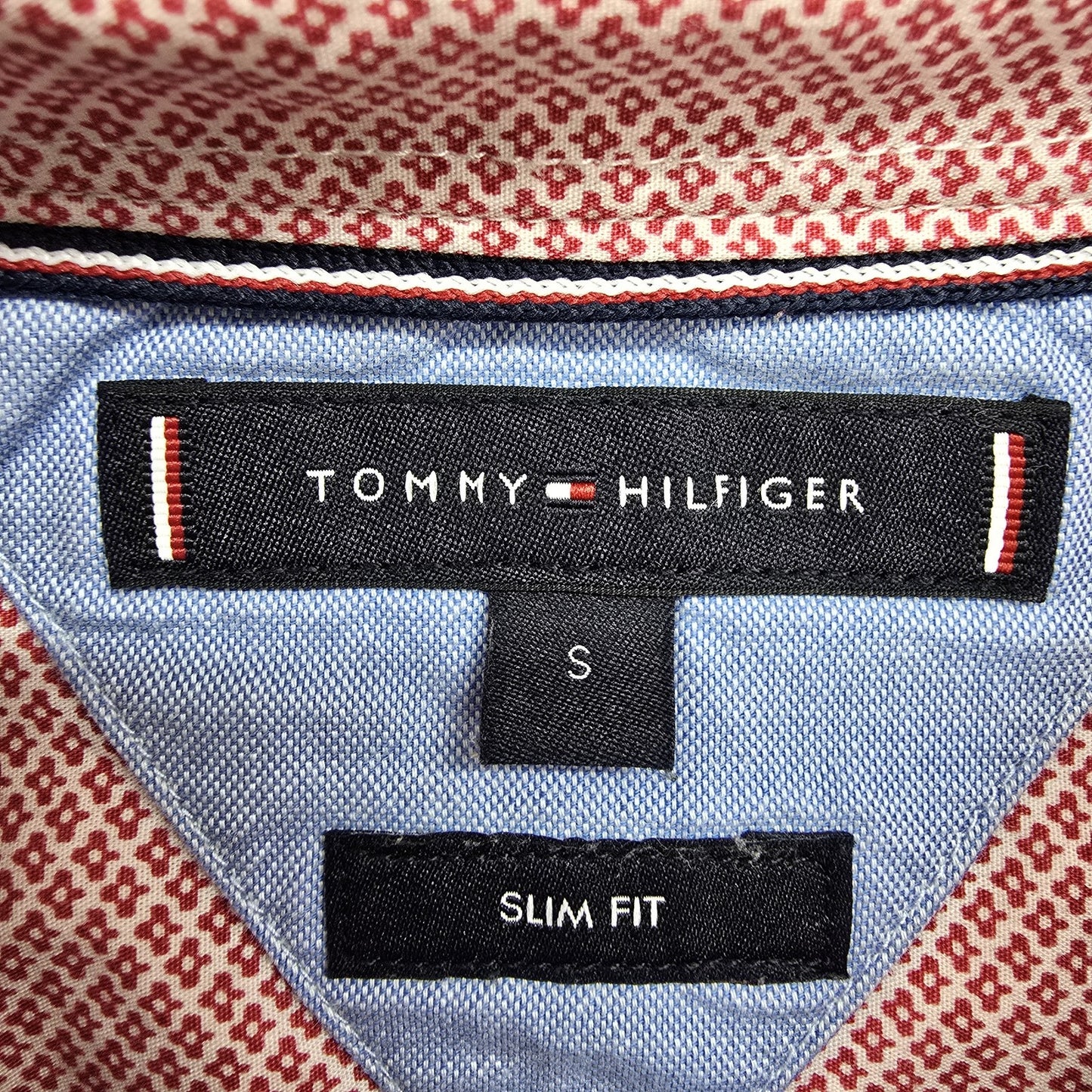 Tommy Hilfiger Men's Pink Slim Fit Long Sleeve Shirt Size S