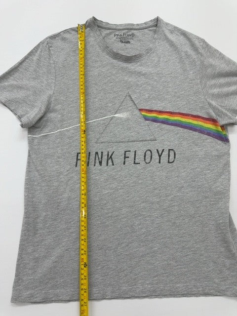 Pink Floyd Unisex Gray Graphic Print T-Shirt Crew Neck Size L Regular