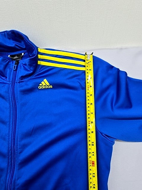 Adidas Blue 3-Stripes Track Jacket XL Full Zip Regular Fit