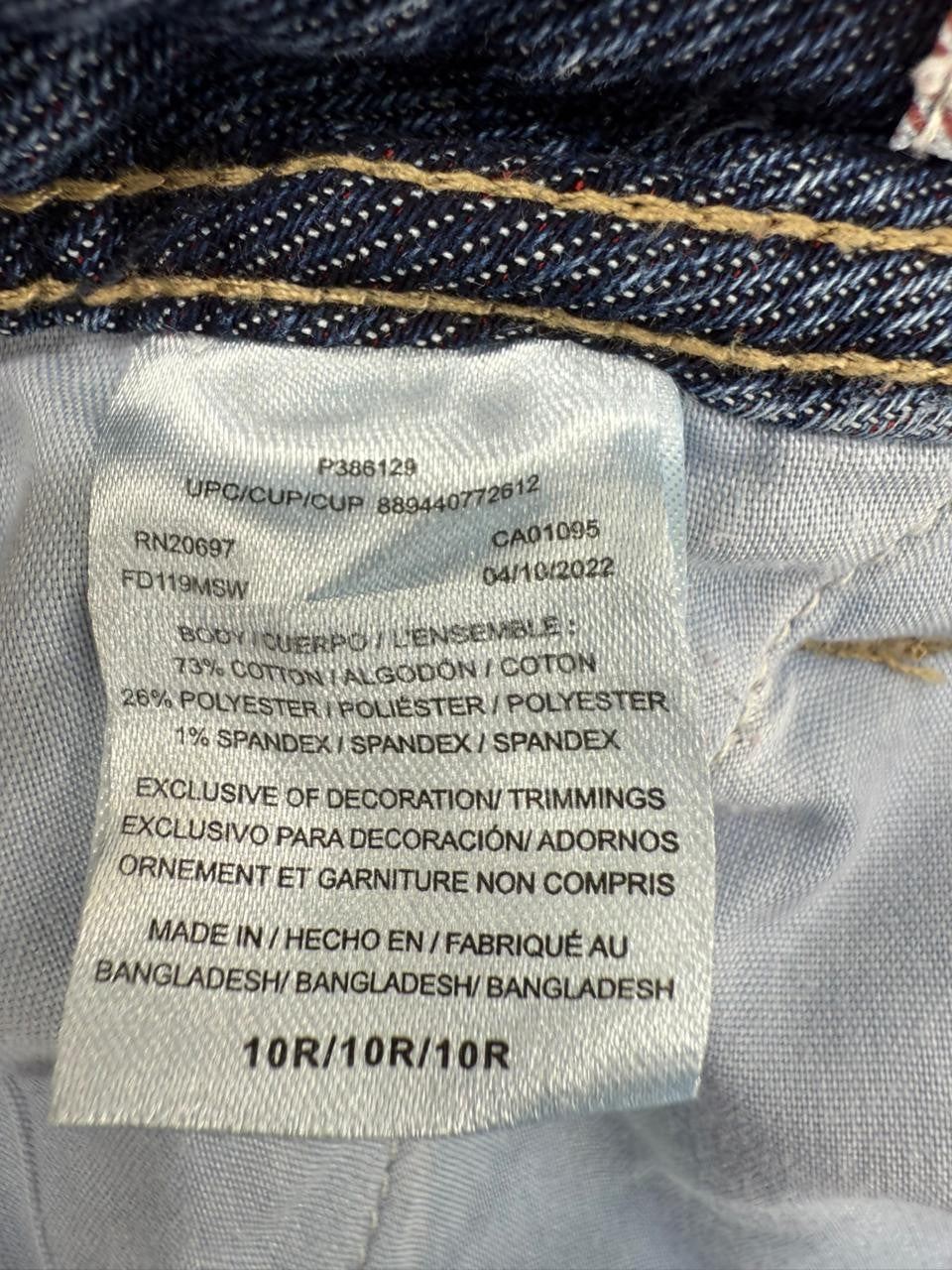 Levi's Men's 520 Tapered Slim Jeans W28 L32 Blue Denim Zip