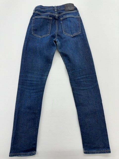 Levi's Boys Slim Dark Blue Jeans Size 25/29 Inseam 29 - Button Zipper