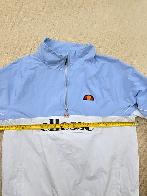 Ellesse Men's Blue/White Colorblock Track Jacket M Zipper