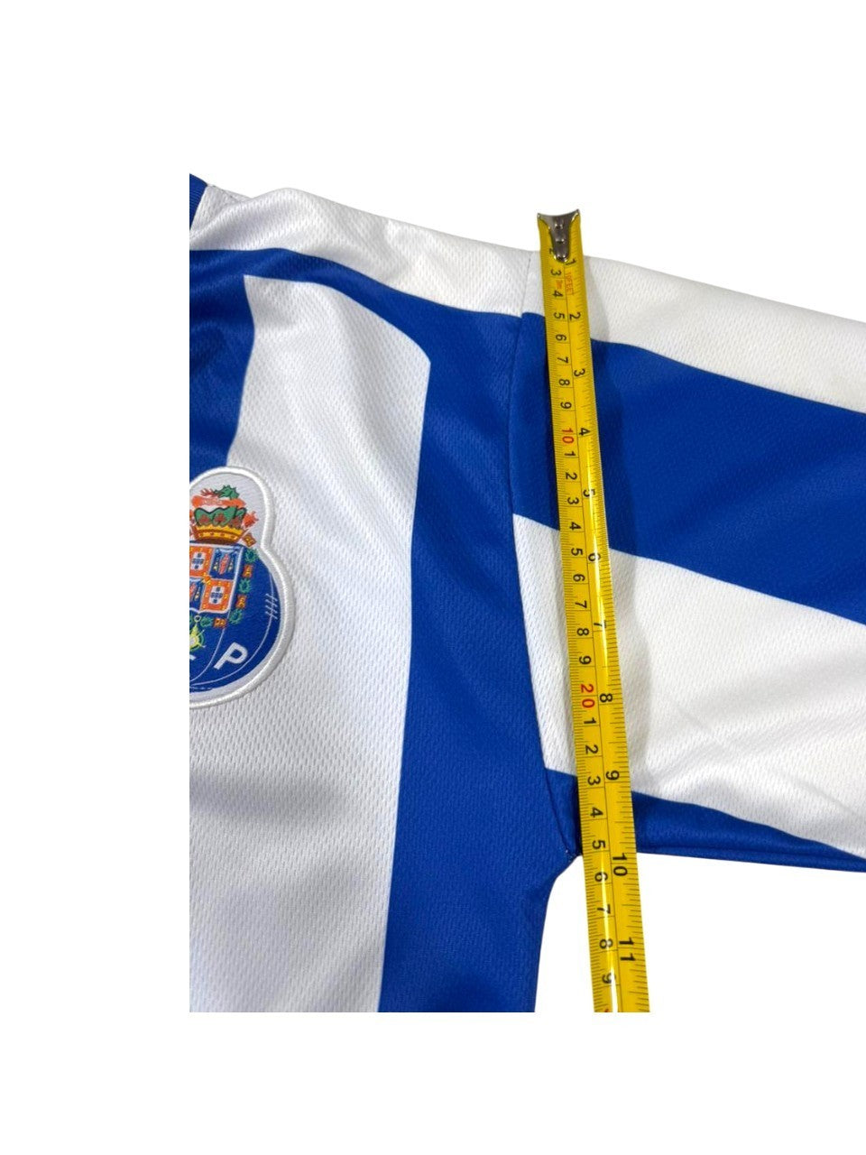 FC Porto Men's Soccer Jersey Blue White Striped Short Sleeve Football Shirt Size