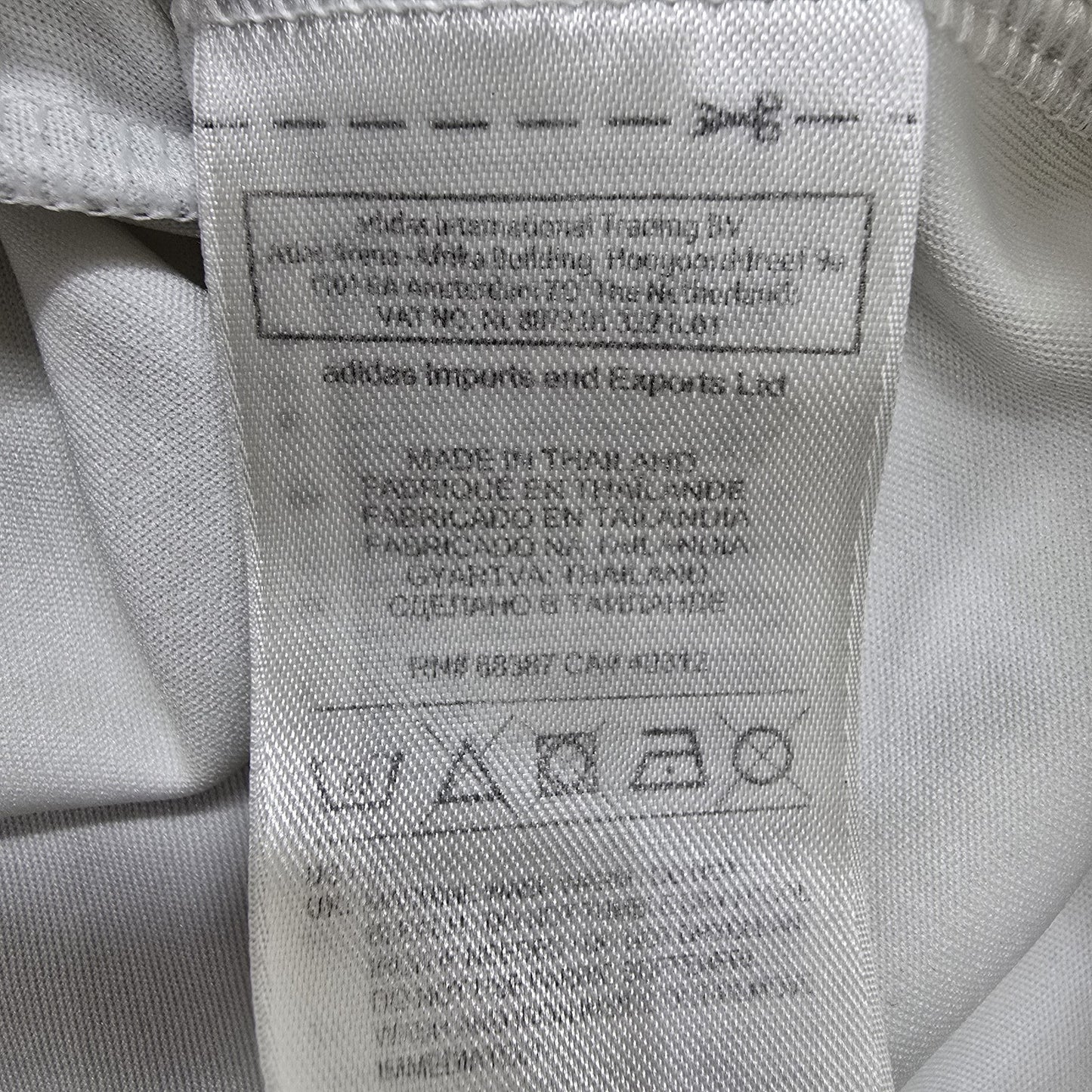 Adidas Women's White Three Stripe V-Neck T-Shirt Size S Vintage