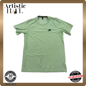 Adidas Men's Green M Short Sleeve AEROREADY Crew Neck T-Shirt