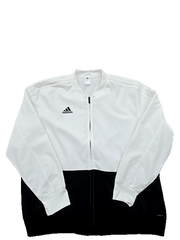 Adidas Originals Men's Track Jacket 2XL White/Black Color Block Full Zip