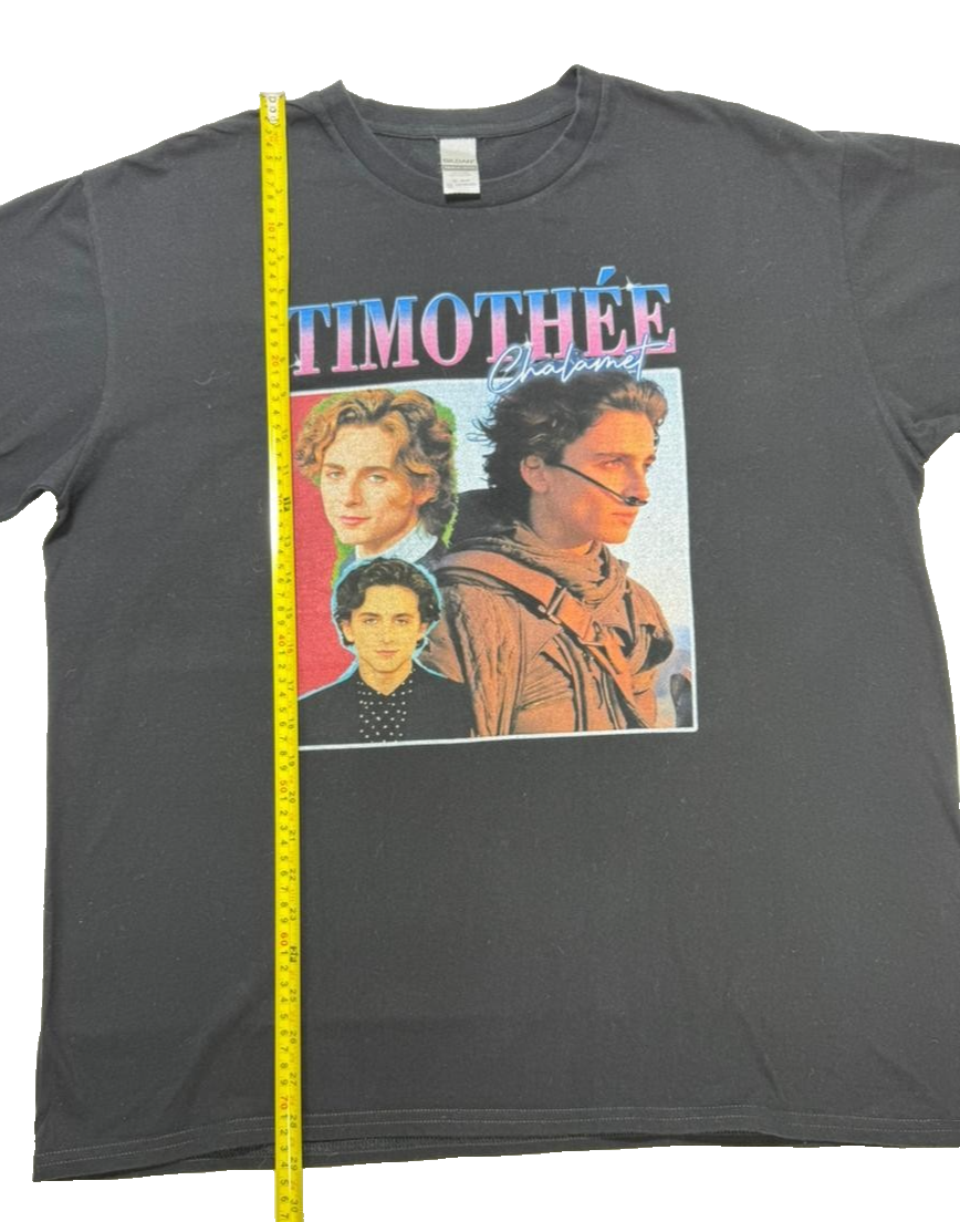 Timothee Chalamet Black Photo Collage T-Shirt Men's 2Xl