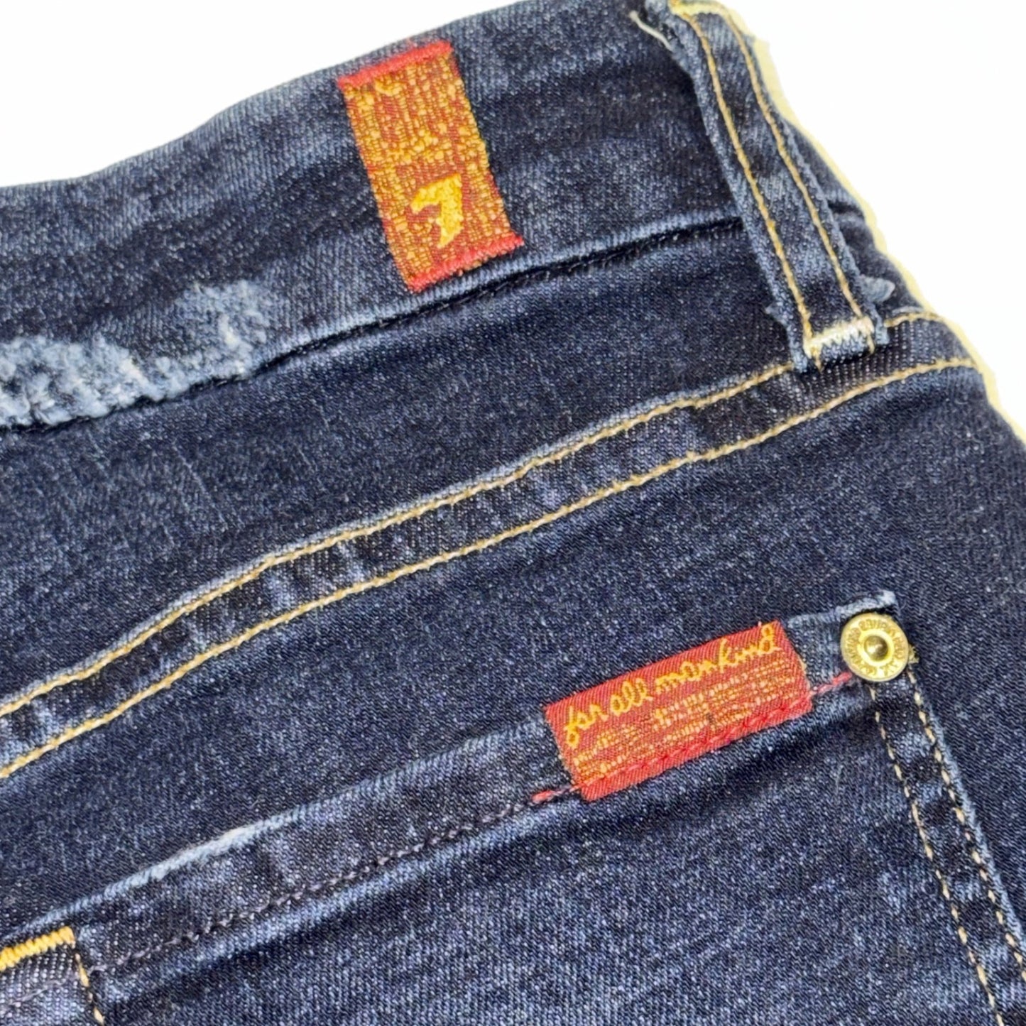 7 For All Mankind Kimmie Bootcut Jeans Women Dark Blue Size 29