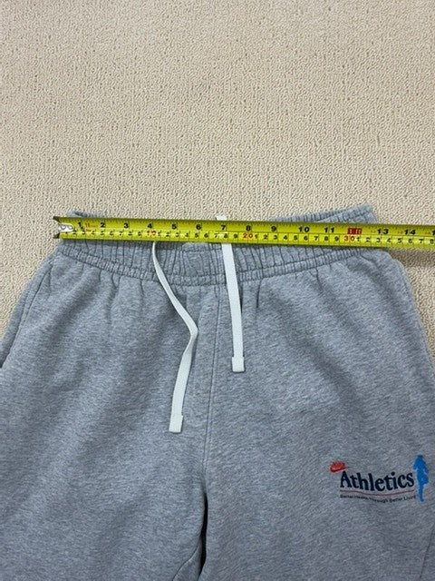 Nike Unisex Gray Fleece Sweatpants Size S Athletic Cuffed