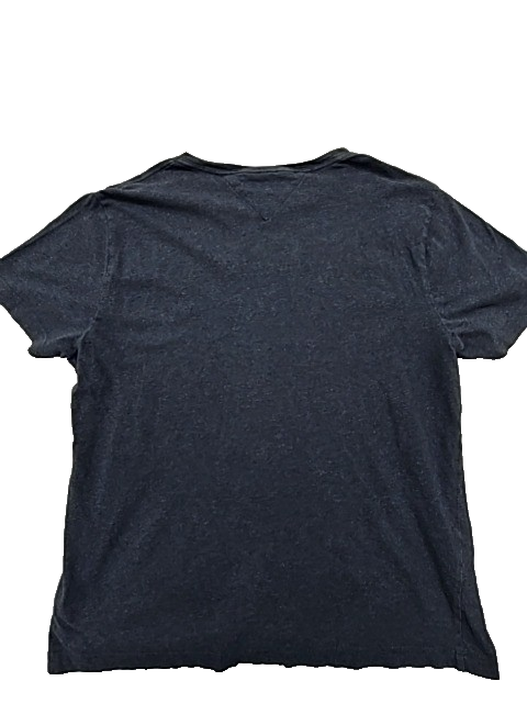 Tommy Hilfiger Men's Gray Logo Short Sleeve T-Shirt Size L Cotton