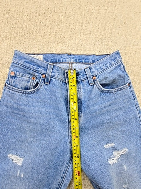 Levi's Men's 501 Light Blue Distressed Jeans W25 L32 Vintage