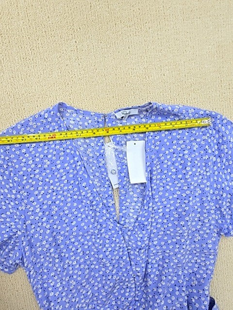 Rails Sky Blue Daisy Floral Romper Women's Size M V-Neck