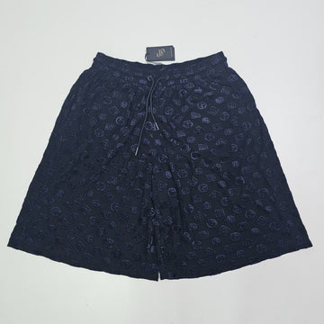 Giorgio Armani Cotton Bermuda Logo Shorts In Black 54 Bnwt