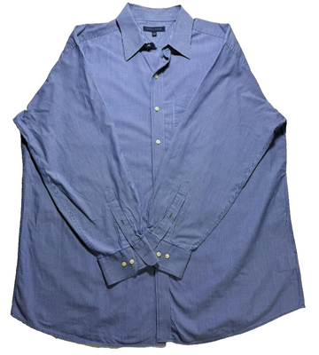 Tommy Hilfiger Men'S Shirt | Size Xl  34-35 | Blue White Striped