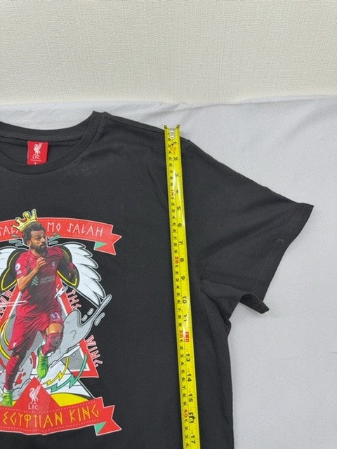 LFC Mo Salah Black T-Shirt L Short Sleeve 100% Cotton NWT