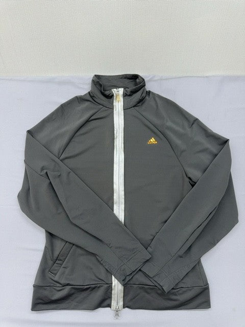 Adidas Women's Gray Jacket – Size S, Full Zip, Training