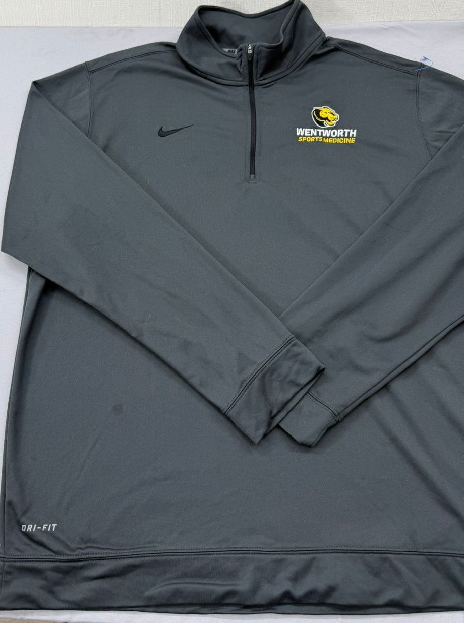 Nike Men's Gray Dri-FIT 1/4 Zip Pullover Jacket XL