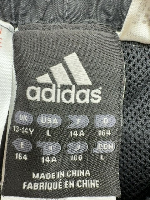 Adidas Navy 3-Stripes Track Pants L Tapered Drawstring NWT