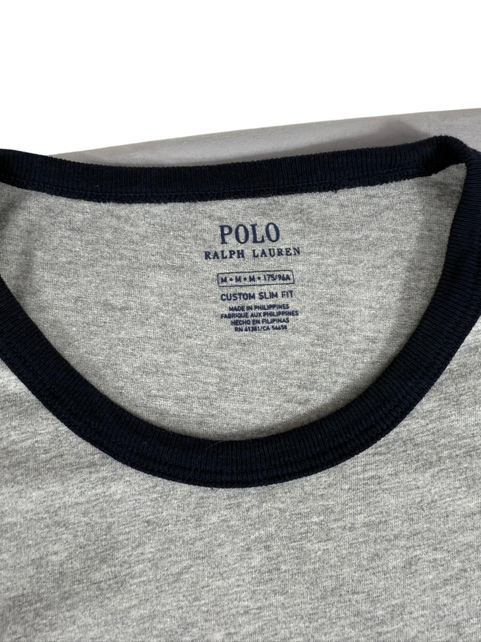 Polo Ralph Lauren Men's Custom Slim Fit T-Shirt Gray Logo Graphic Size Medium