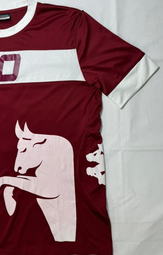 Kappa Torino Soccer Jersey #10 Cofano Men's Large Maroon White Rare Vintage Kit