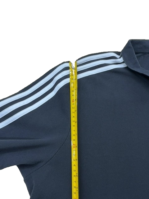 Adidas Men's Black Striped Athletic Polo Shirt Size 2XL Breathable