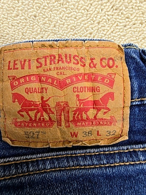 Levi's Men's Medium Blue Slim Bootcut 527 Jeans 38x32 Vintage