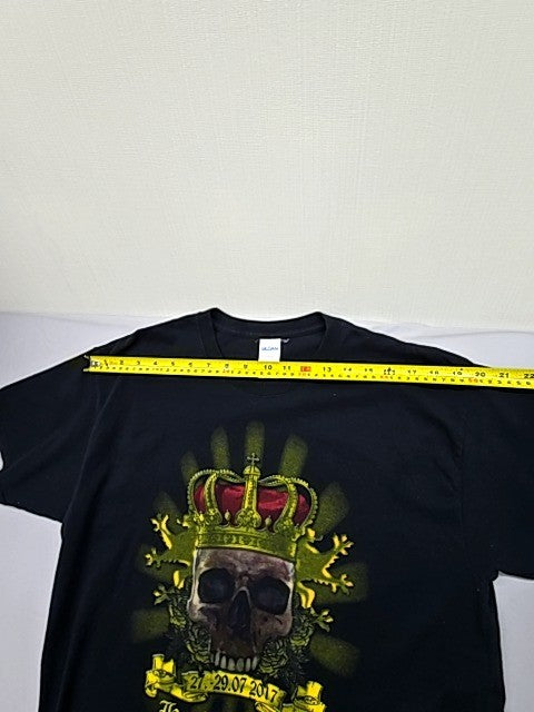 Gildan Men's Black Festival T-Shirt L Heavy Cotton Short Sleeve
