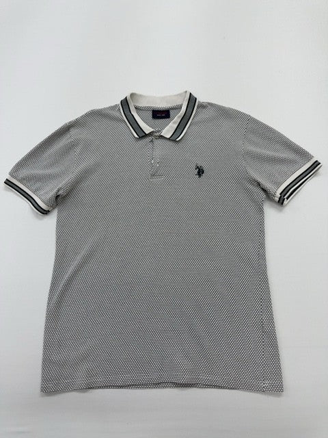U.S. POLO ASSN Men Gray Polo Shirt size XL product image 1