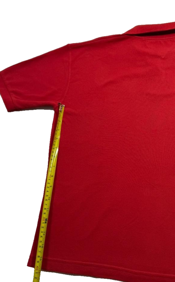 Tommy Hilfiger Men's Red Polo Shirt Size M Embroidered Logo Casual Shirt