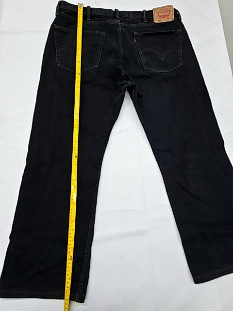 Levi's 505 Men's Black Denim Jeans 38x30 Regular Fit
