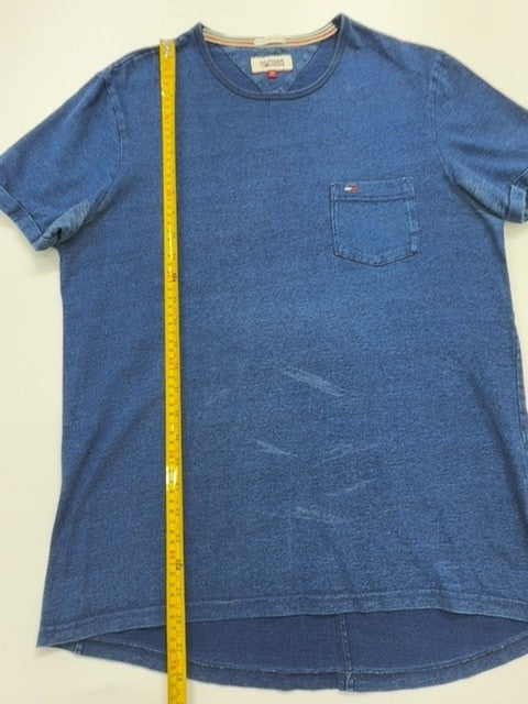 Tommy Hilfiger Denim Men Blue Chest Pocket T-Shirt Size M Regular