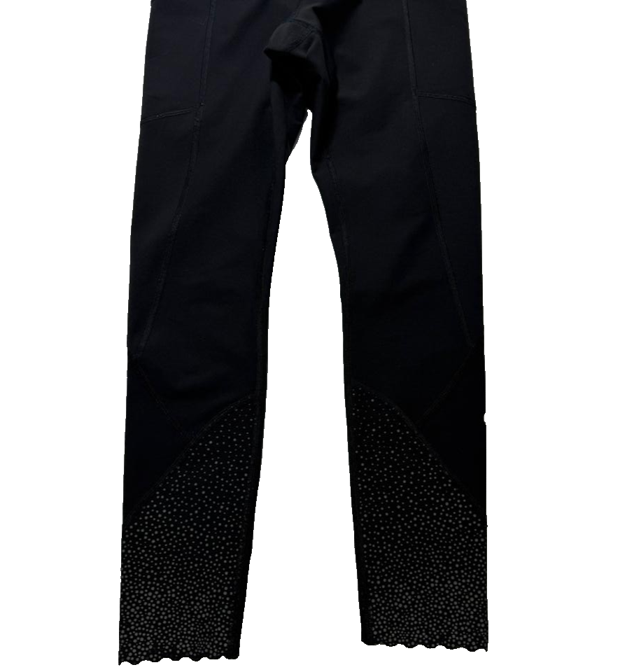 Lululemon Black Reflective Tights For Women - Size 6