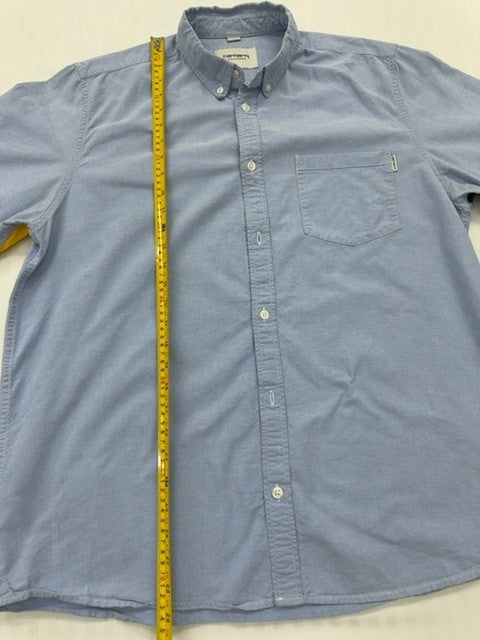 Carhartt Men's Light Blue Long Sleeve Button-Up Shirt XXL