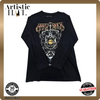 Hard Rock Cafe Unisex Black T-Shirt – Size S, Long Sleeve, Cotton