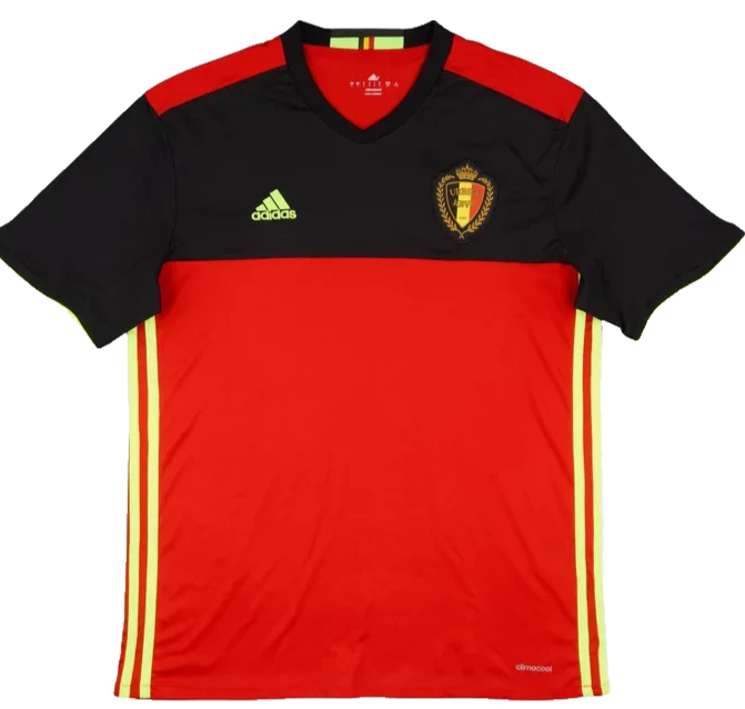 Adidas Men's Red Belgium Eden Hazard #10 Jersey Climacool Short Sleeve Size XL
